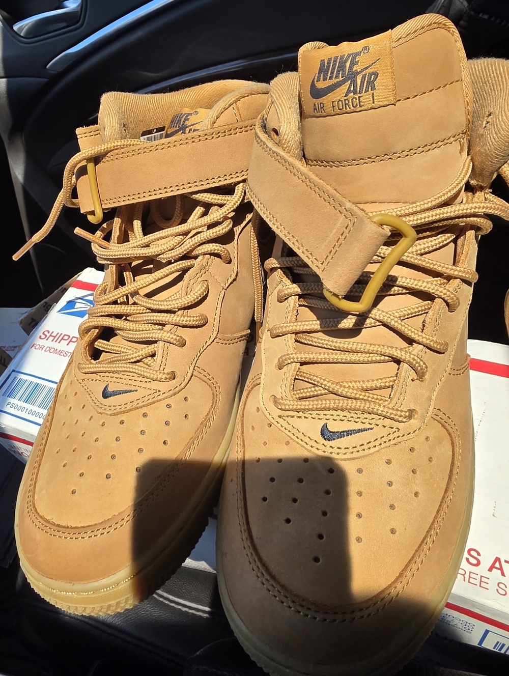 Used Mens 7.5 Nike Air Force 1 High Wheat/Tan Men's Sneakers No Box